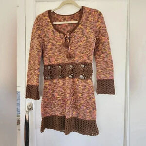 Handknit wool dress tunic